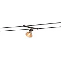 COSMIC, Lampeholder til TENSEO 12 Volt wiresystem, QR-C51, svinge, 2 stk., sort