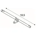 SLV COSMIC, Lamp holder for TENSEO low-voltage wire system, QR-C51, swiveling, 2 items, chrome