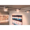 SLV COMET, Wirelampe til TENSEO 12 Volt wiresystem, QR-C51, delvist satineret glas, sort