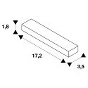 SLV Straight coupler with feed-in possibility, silver grey