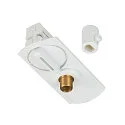 1-Faset 230 volt Adapter til strømskinne inkl. Trækaflastning, hvid