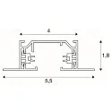 SLV 1-Faset 230 volt strømskinne, installere version, 2m, hvid