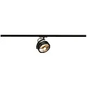 Spot KALU TRACK QPAR111 Lampehoved, GU10, max. 75W, inkl. 1-Faset adapter, sort