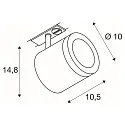 SLV 1-faset LED Sporlampe ENOLA_C, 11W 3000K 900lm, 35°, hvid