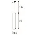 SLV 1-faset Pendellampe ENOLA B PD-, GU10 QPAR51 maks. 50W, inkl. 1-faset adapter, sort