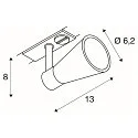 SLV 1-Faset Downlight AVO, GU10, inkl. 1-Faset-Adapter, alu-grå
