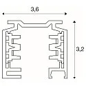  3-Phase Track 1m, silver grey anodized