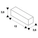Middle feed-in for 3-Phase High voltage Track, black