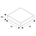  90° modul til 3-faset 230 v skinne, indvendig jord, EckTilslutningskabel 2, sort