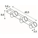 SLV Væglampe PURI 3 Loftlampe, GU10, max. 3x50W, med Dekoring, hvid