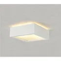 Loftlampe GL 104 E27, kvadratisk, hvid Gips, max. 15W