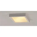 SLV Loftlampe GL 104 E27, kvadratisk, hvid Gips, max. 15W