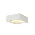 SLV Loftlampe GL 104 E27, kvadratisk, hvid Gips, max. 15W