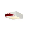 SLV Loftlampe GL 104 E27, kvadratisk, hvid Gips, max. 15W