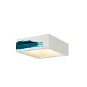 SLV Loftlampe GL 104 E27, kvadratisk, hvid Gips, max. 15W
