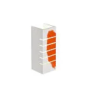 SLV Væglampe GL 100 SLOT, kvadratisk, hvid Gips, E14, max. 40W