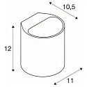 SLV Wall luminaire PLASTRA GL 104 ROUND Plaster G9 42W