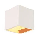 Gips Væglampe PLASTRA CUBE, firkantet, hvid Gips, G9, max. 42W