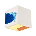 SLV Gips Væglampe PLASTRA CUBE, firkantet, hvid Gips, G9, max. 42W