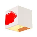 SLV Gips Væglampe PLASTRA CUBE, firkantet, hvid Gips, G9, max. 42W