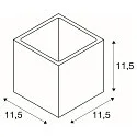 SLV Gips Væglampe PLASTRA CUBE, firkantet, hvid Gips, G9, max. 42W
