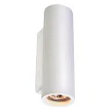 Væglampe PLASTRA Tube, Gips, hvid, 2xGU10