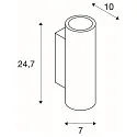 SLV Væglampe PLASTRA Tube, Gips, hvid, 2xGU10
