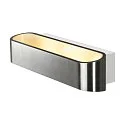 Wall luminaire ASSO LED 300, oval, 2x5W LED, 3000K, alu brushed/white