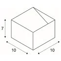 LED Wall luminaire LOGS IN 5W LED 3000K, white
