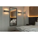 SLV LED Væglampe CARISO WL-4 LED, 2x 9W LED, 2700K, sort/messing