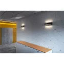SLV LED Væglampe CARISO WL-4 LED, 2x 9W LED, 2700K, sort/messing
