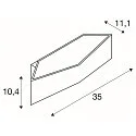 SLV LED Væglampe CARISO WL-4 LED, 2x 9W LED, 2700K, sort/messing