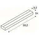 LED Væglampe SEDO 14 LED, 17W, 3000K, firkantet, Glas satineret
