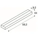 SLV LED Væglampe SEDO 14 LED, 17W, 3000K, firkantet, Glas satineret, børstet alu