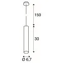 SLV Pendel ENOLA_B PD-1, GU10, max. 50W, hvid