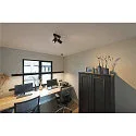 SLV Væglampe / Loftlampe ENOLA_B DOUBLE SPOT, 2x GU10 QPAR51 maks. 50W, roterbar + drejelig, aluminium, sort