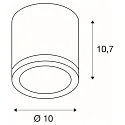 SLV LED Ceiling luminaire ENOLA_C CL-1, IP20, Ø 10cm / H 10.7cm, 12W 3000K 850lm 35°, white