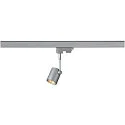 Spot BIMA 1, GU10, 1x50W max., inkl. 3-Faset-Adapter, 3-Faset-strømskinne-spot alu-grå