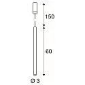 SLV LED Pendel HELIA 30 LED, rund, 7,5W LED, 40°, 3000K, hvid