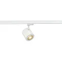 3-faset LED Sporlampe ENOLA C, roterbar + drejelig, 12W 3000K 900lm, 55°, hvid