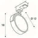 Lampehoved KALU TRACK QPAR111, IP20, inkl. 3-Faset adapter, sort