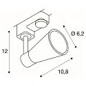 SLV 3-Faset Downlight AVO, GU10, inkl. 3-Faset-Adapter, sort