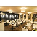 SLV Ceiling luminaire SOPRANA CL-1 canopy chrome, acrylic glass satined / shade beige