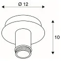 SLV Loftlampe FENDA E27 Loftroset, uden skærm, hvid