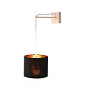SLV FENDA Textile shade, Round, Ø30cm, black/copper