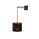 SLV FENDA Textile shade, Round, Ø30cm, black/copper