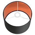 SLV FENDA Textile shade, Round, Ø30cm, black/copper