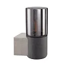 SLV Wall luminaire LISENNE, E27, smoke glass