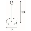 Bordlampe FENDA Stativ I, E27 maks. 60W, uden skærm, sort