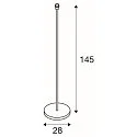 SLV FENDA Standerlampe I, E27 maks. 60W, H 145cm, uden skærm, sort